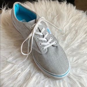 Authentic textile blue and gray Vans